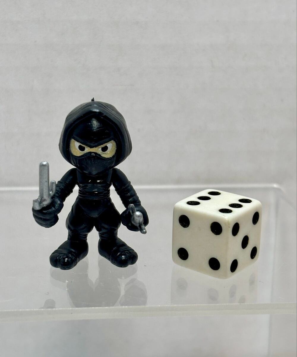 Miniature Black Ninja Knife Sword Toy Action Figure